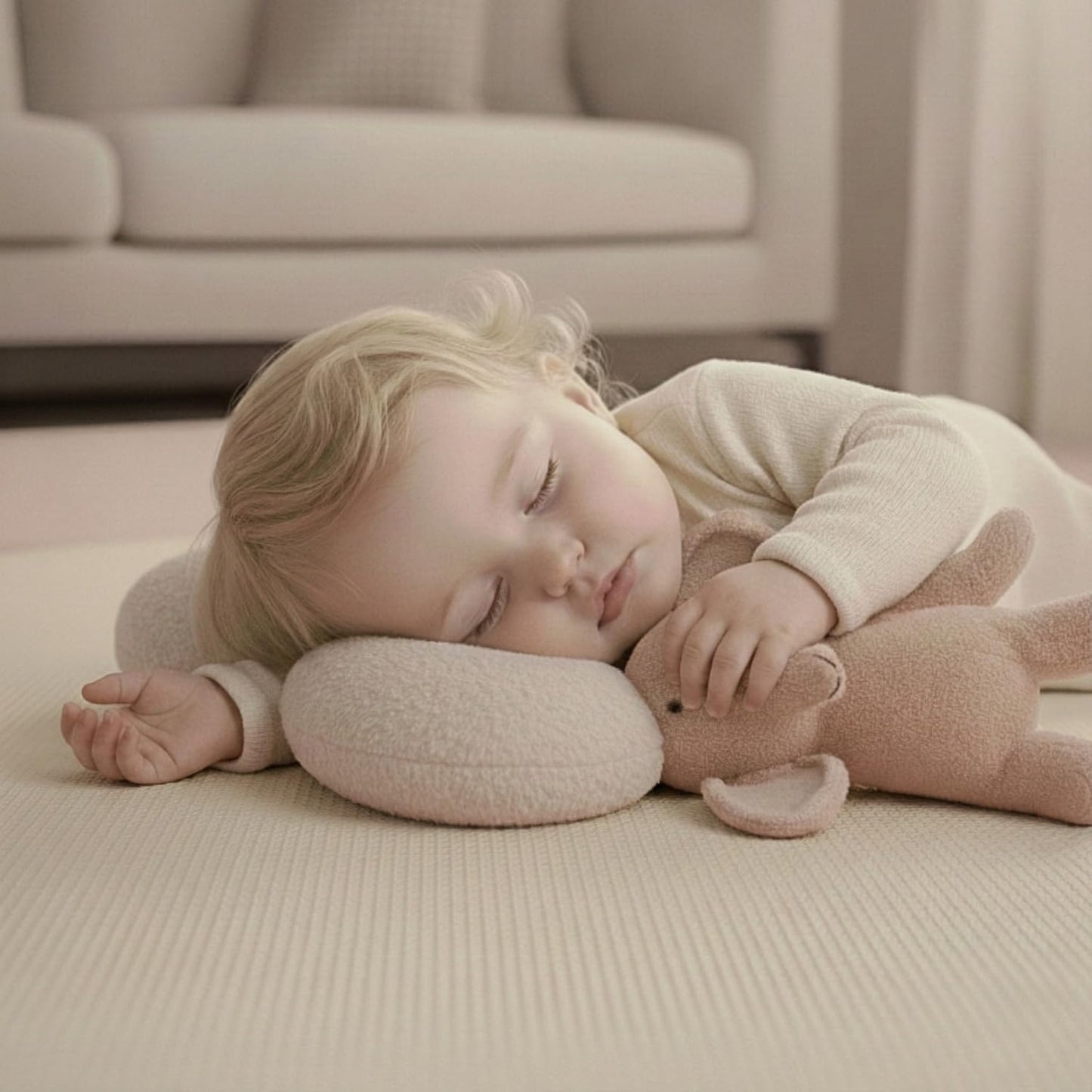 Spielmatte Baby Puzzlematte - 9-teilig 90x90 cm, Beige