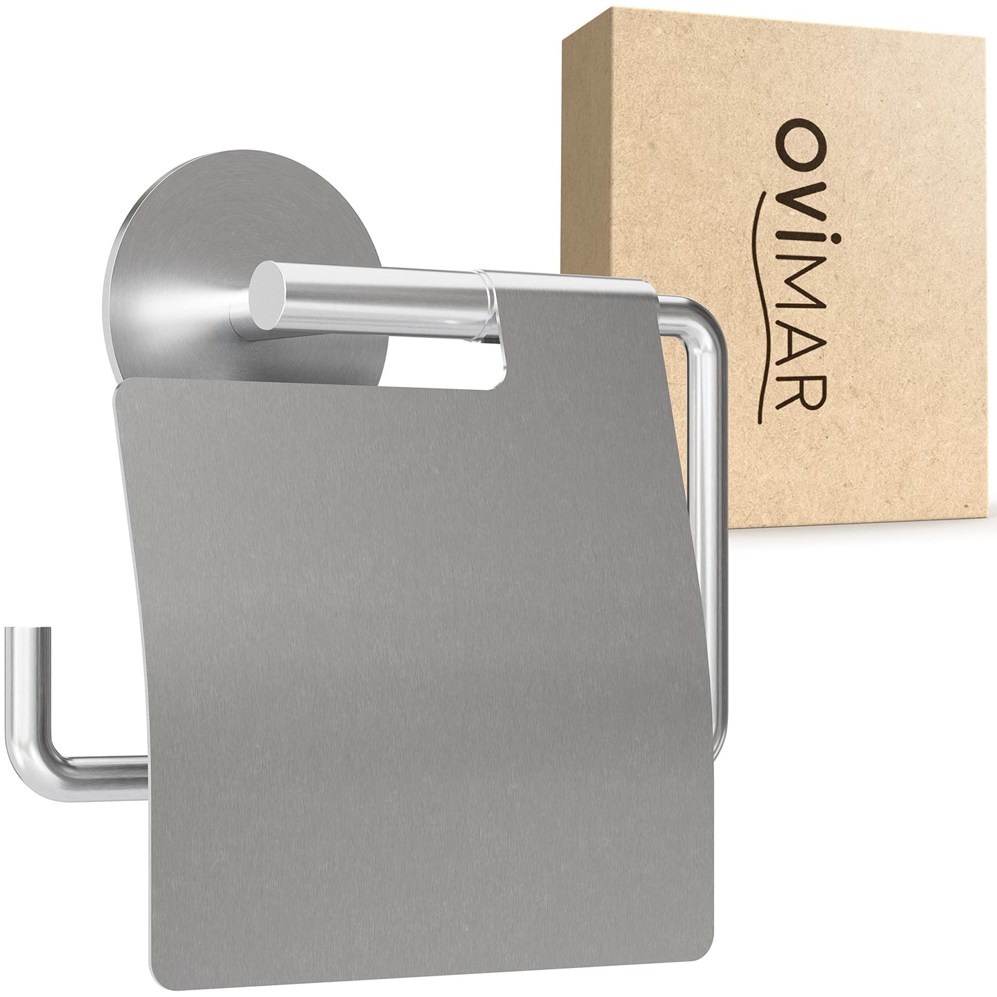 Toilettenpapierhalter Hanstholm, Zum Kleben Silber