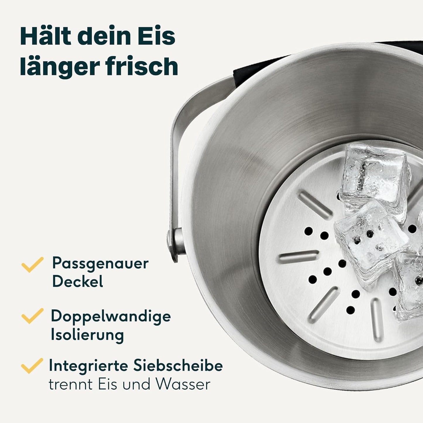 Weinkühler & Eiseimer Set mit Kühlakkus, Weinkühler & Eiseimer Set