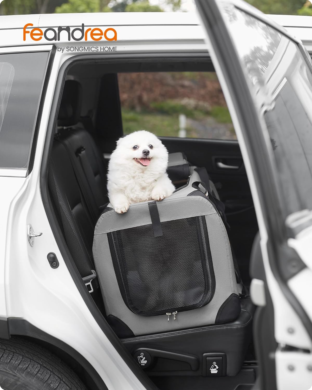 Faltbare Transportbox für Hunde, Rauchgrau L 60 x B 42 x H 42 cm