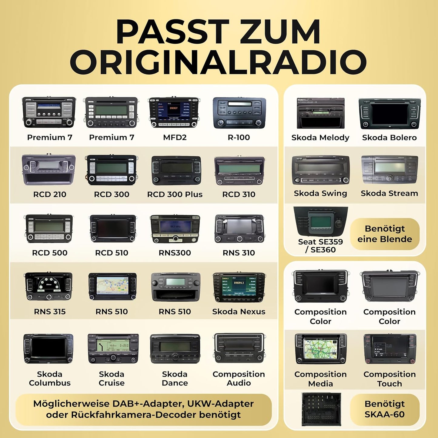 Android 14 Autoradio mit Navigation & CarPlay/Auto, AV9-L3