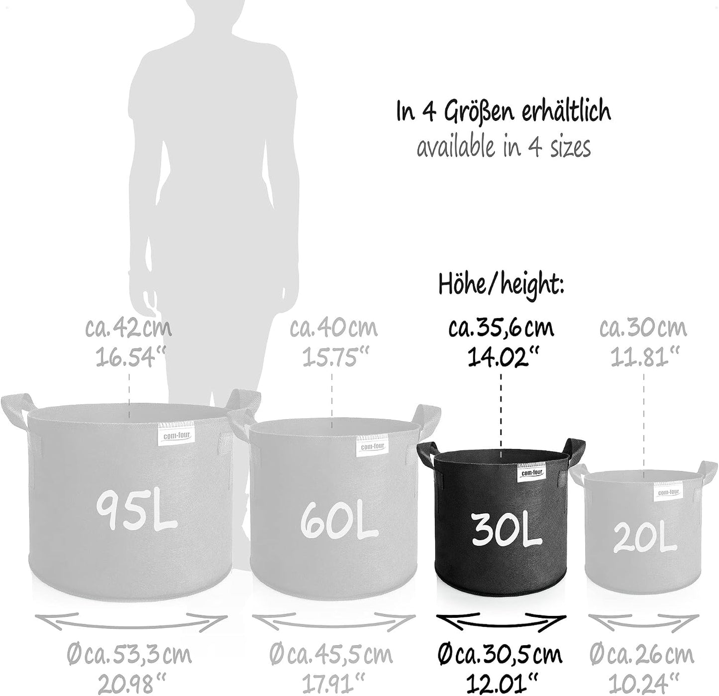 5er-Set Pflanzsack für Kartoffeln & Tomaten, 30 L - 5 Stück