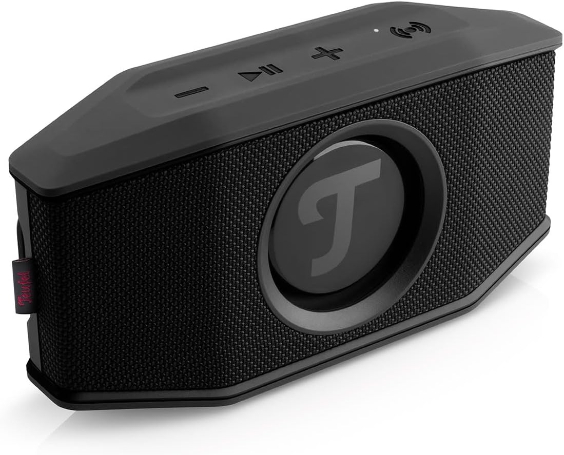 ROCKSTER GO 2 - Tragbarer Bluetooth-Lautsprecher, Schwarz
