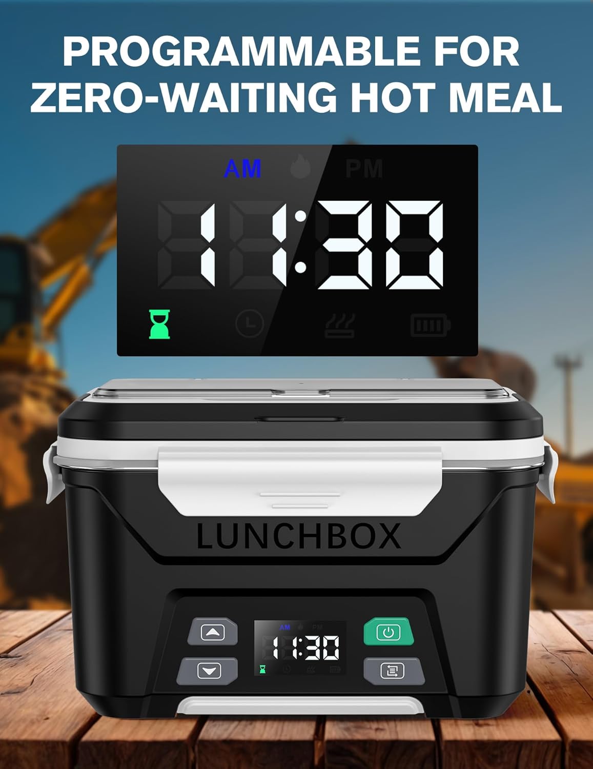 Elektrische Lunchbox mit Aufheizfunktion, Schwarz