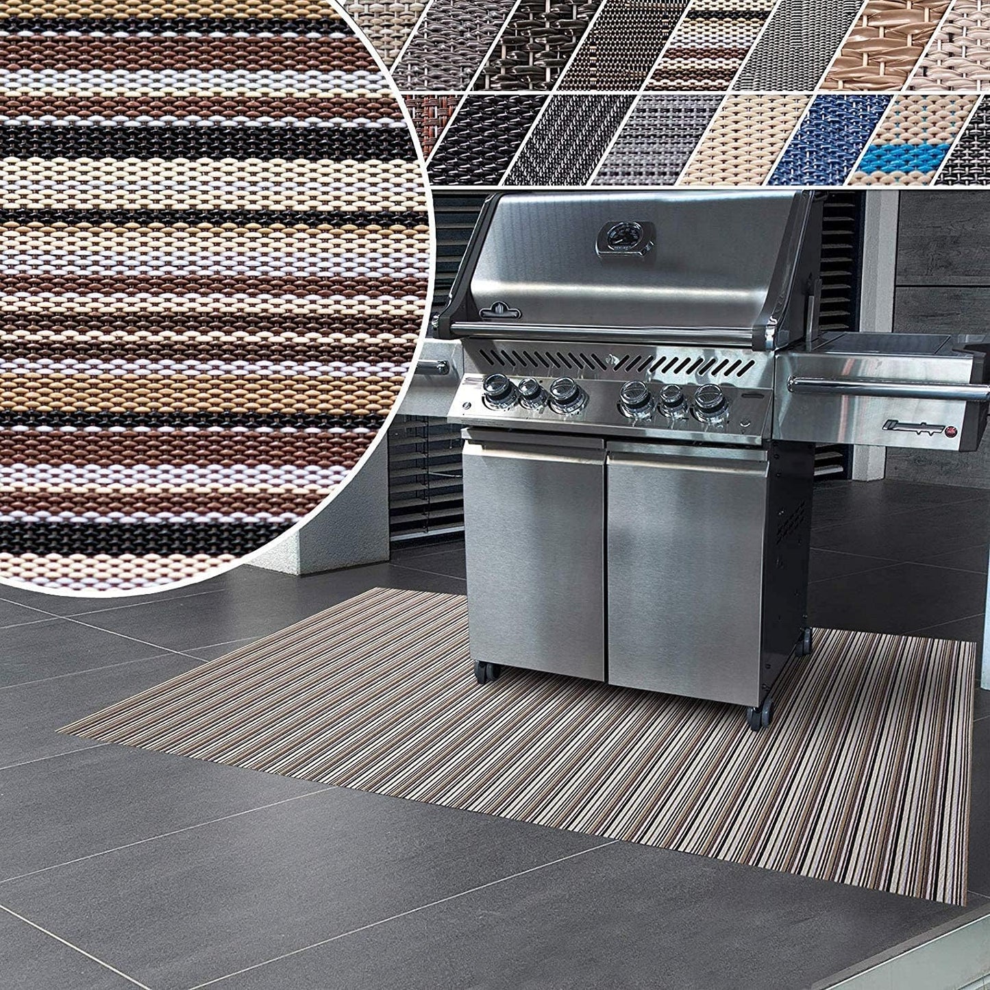 Grillmatte für Gas- und Holzkohlegrills, 180 x 180 cm Asti