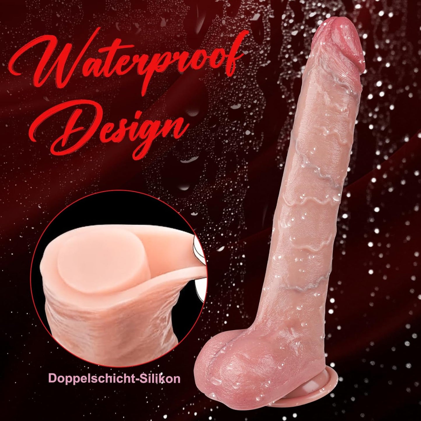 Realistischer Dildo mit Saugnapf, L
