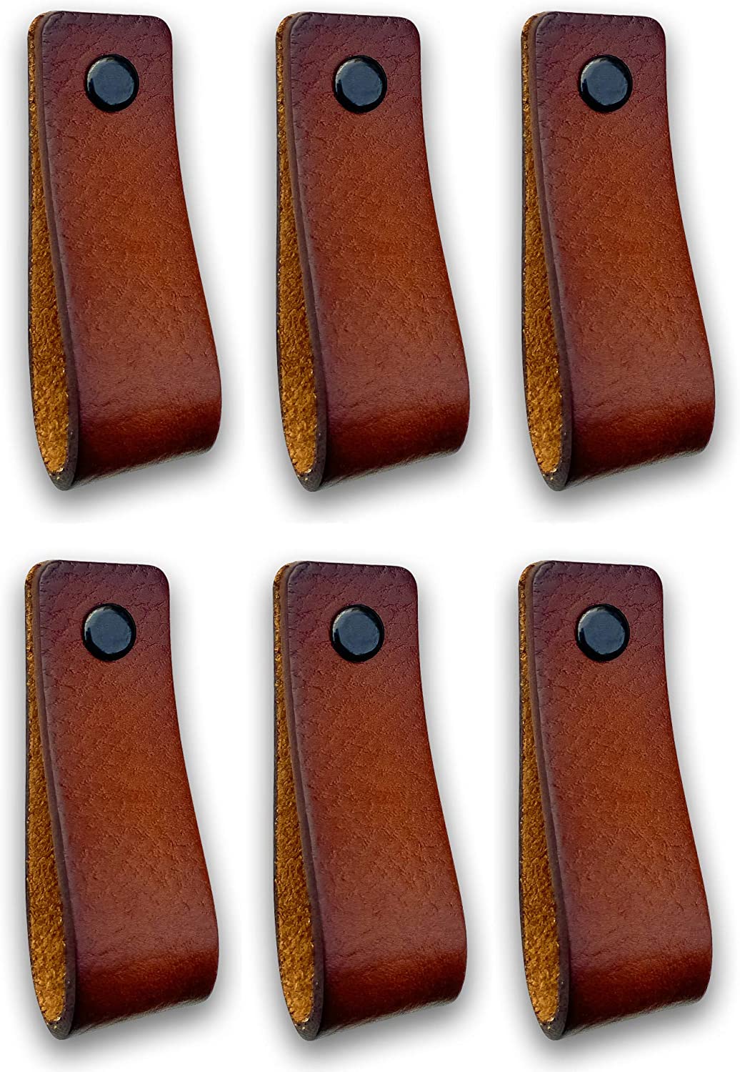 6-teiliges Set Ledergriffe für Möbel, 6 pièces