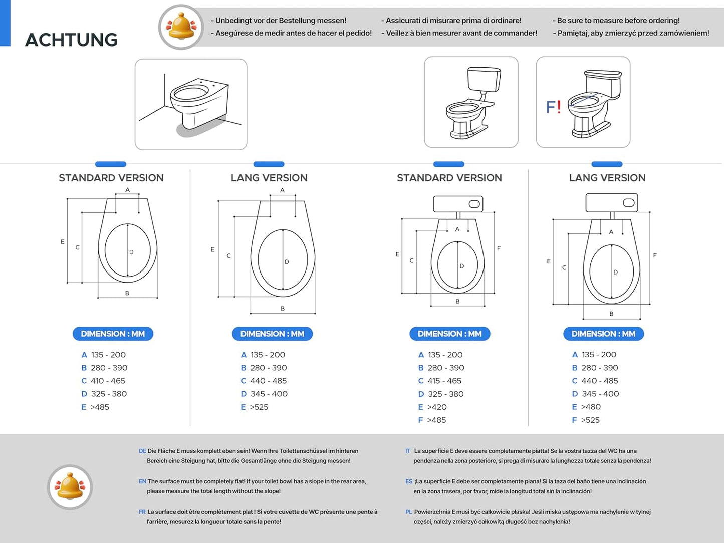 Elektronisches Bidet J430 mit seitlichem Bedienelement, J430 Standard