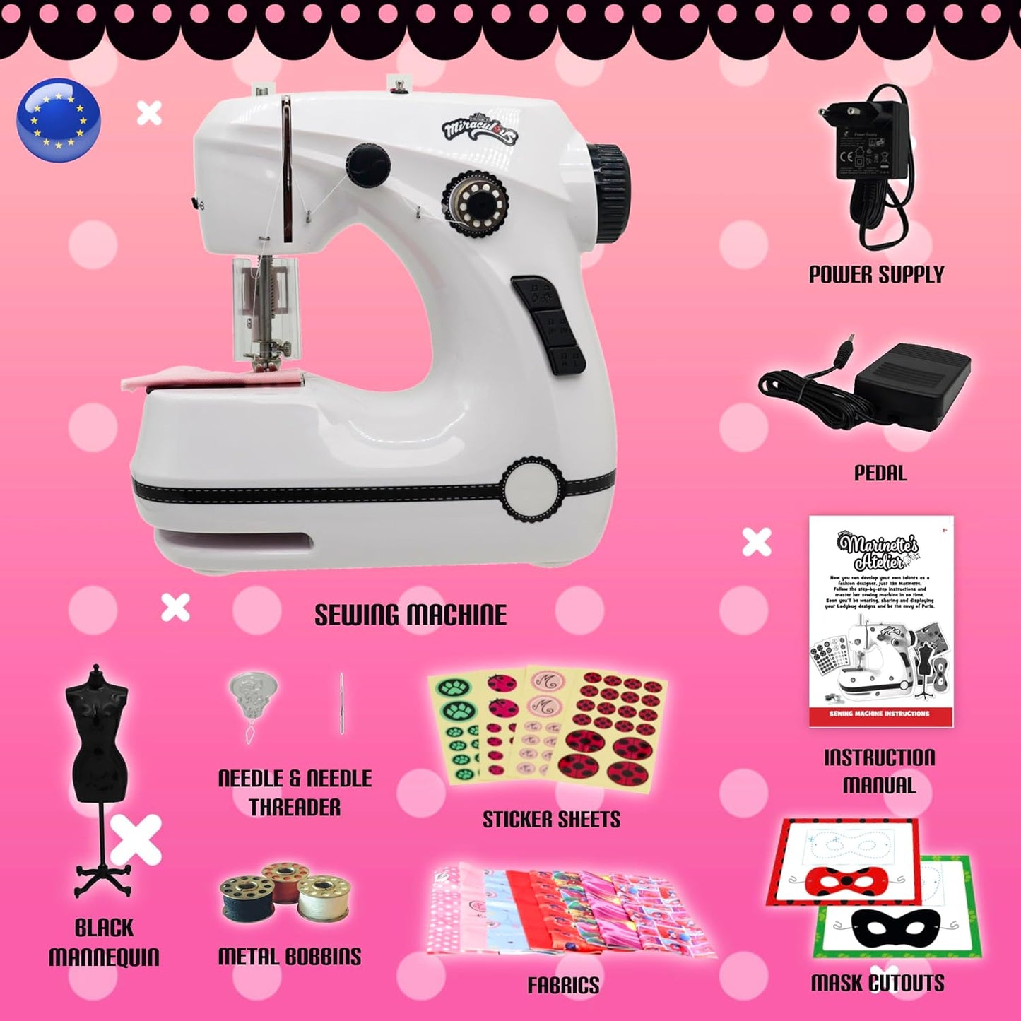 Marinette Mini-Nähmaschine für Kinder
