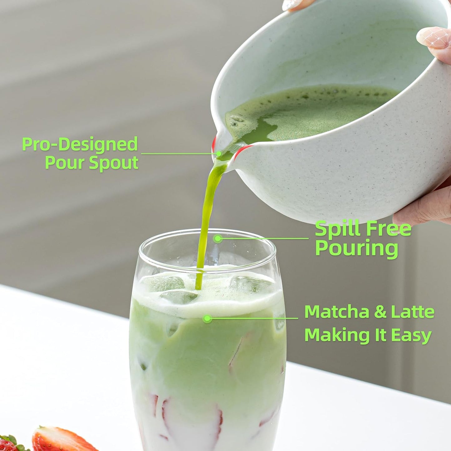 9-teiliges Matcha Tee-Set, 9Stück/Set, Schüssel-Set + 2 Tassen Grau-lt.-