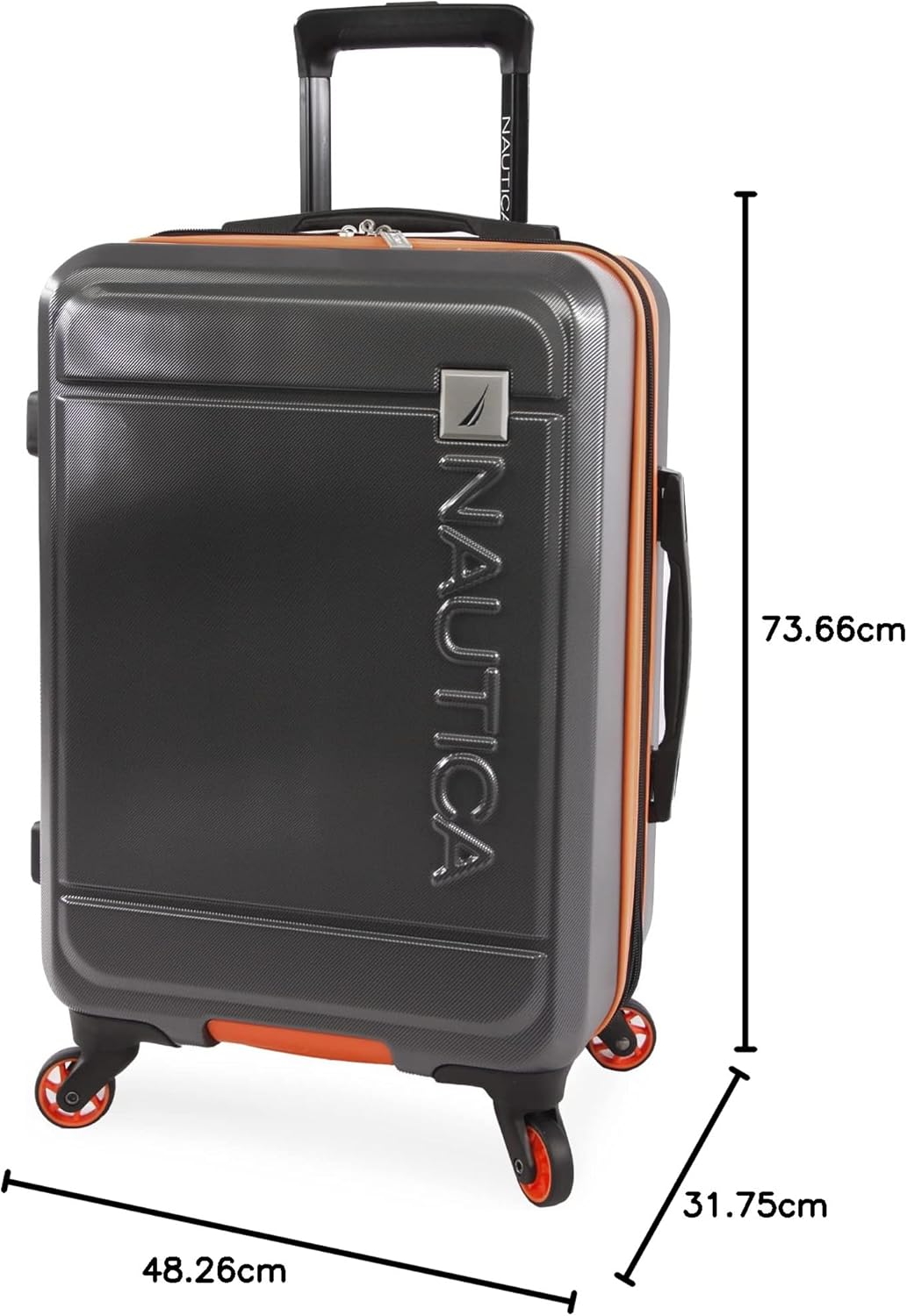 3-teiliges Hartschalenkoffer-Set Roadie, Grau / Orange