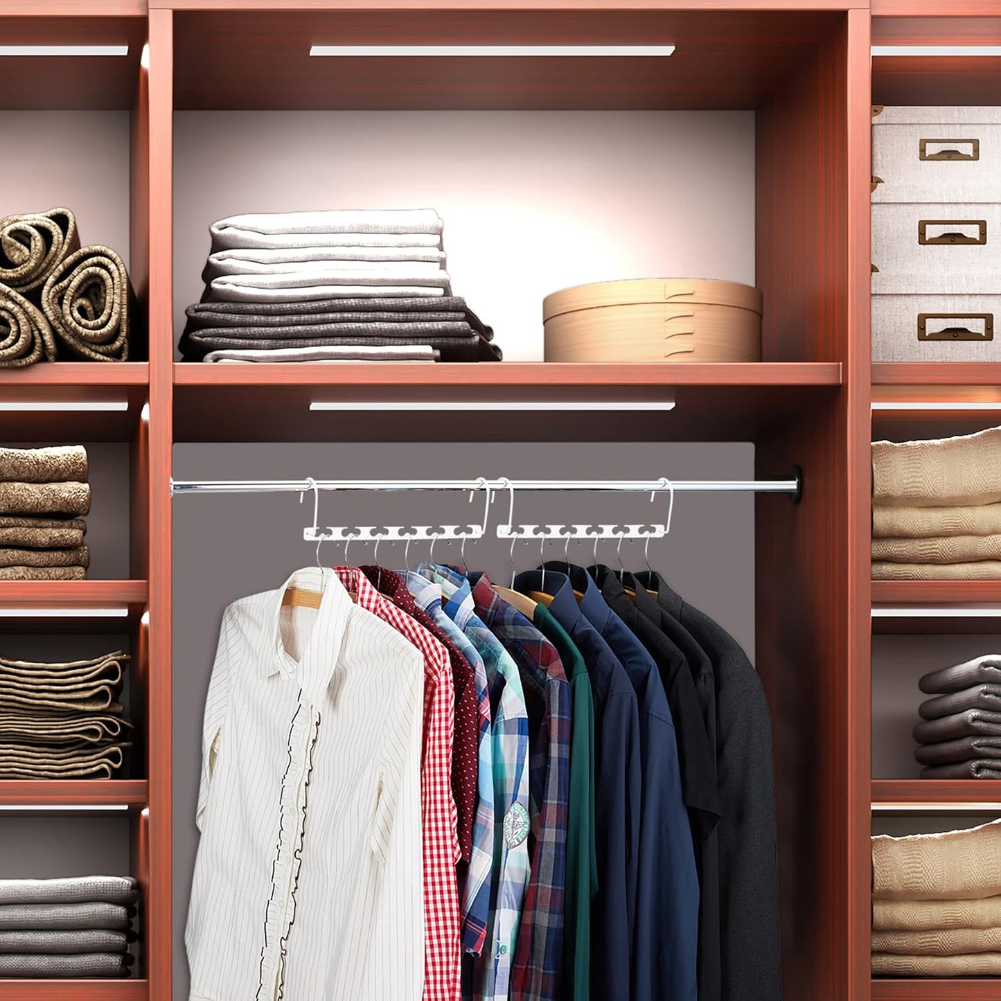 Platzsparender Multibügel-Organizer, 18 Stück, 18