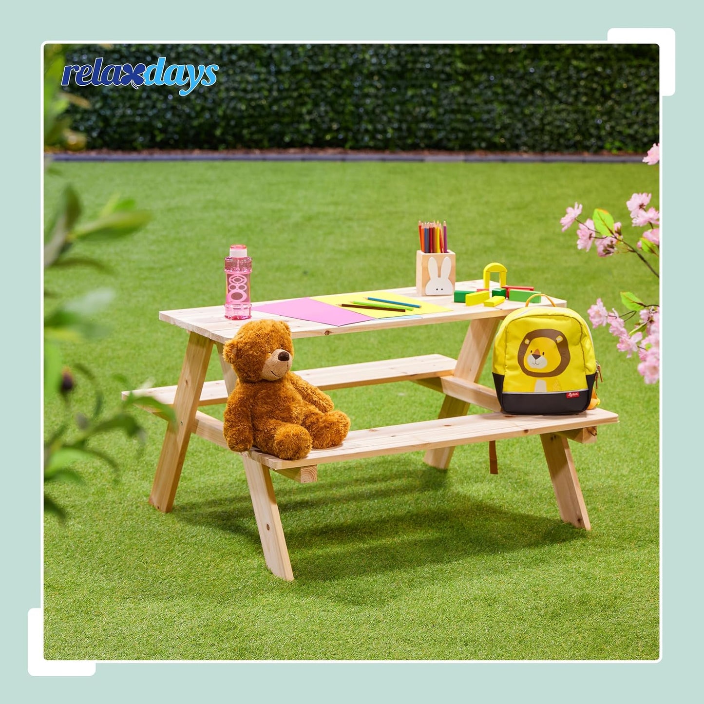 Kindersitzgarnitur Picknickbank, Natur