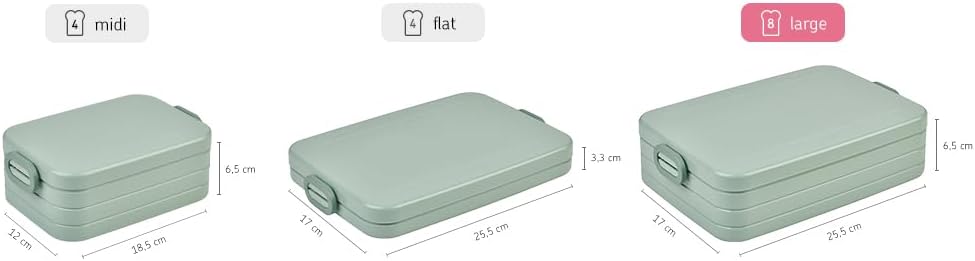 Brotdose To Go für Sandwiches und Brotscheiben, 06. Nordic Green Groß Keine Personalisierung