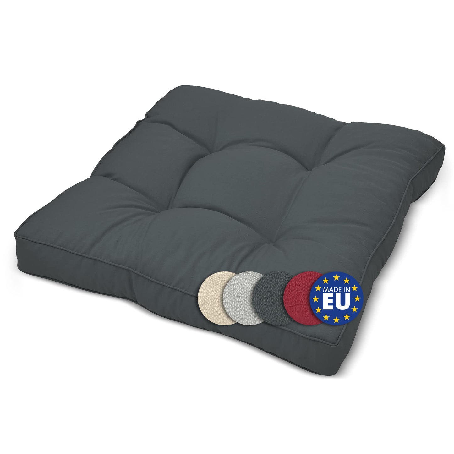 Lounge Sitzkissen, Anthrazit Sitzkissen - 70x70x10 cm