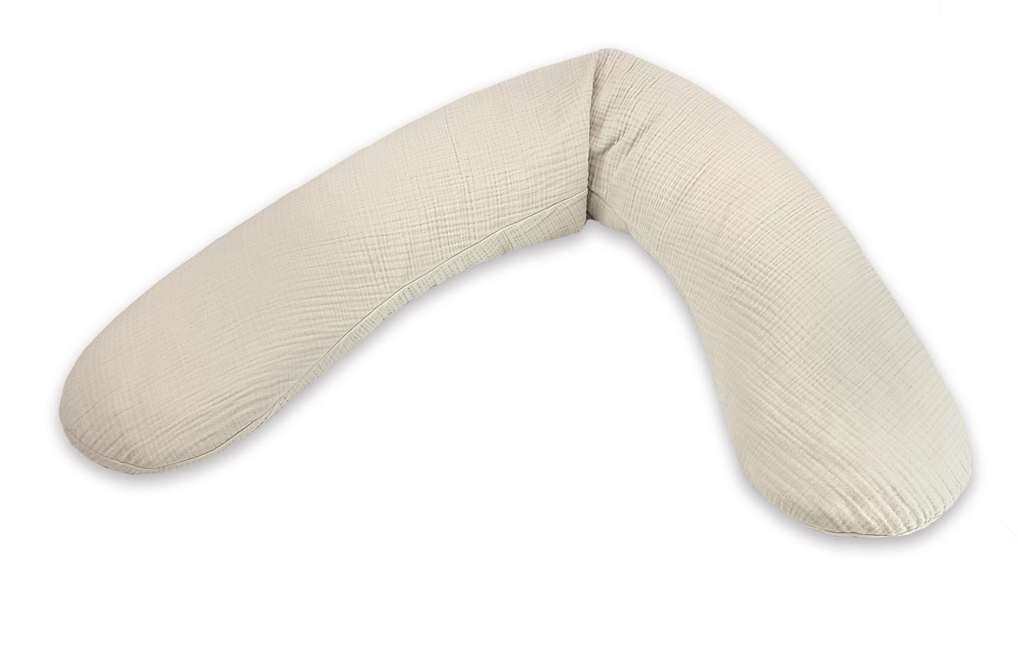 Stillkissen "Das Original" mit Microperlenfüllung inkl. Bezug 190 cm, Musselin Sandbeige