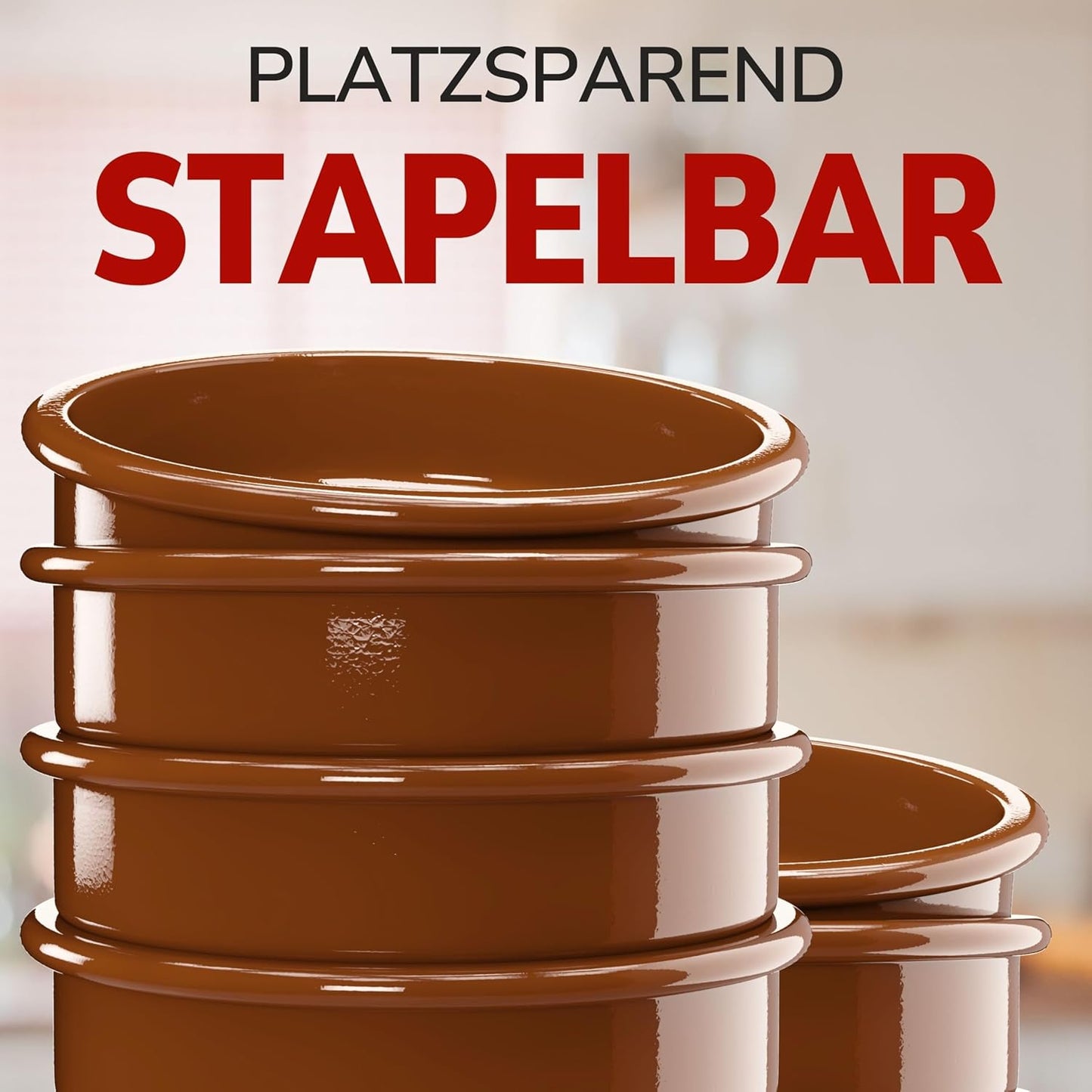 Tapas-Schalen-Set aus Ton (12 Stück), 12er-set Braun