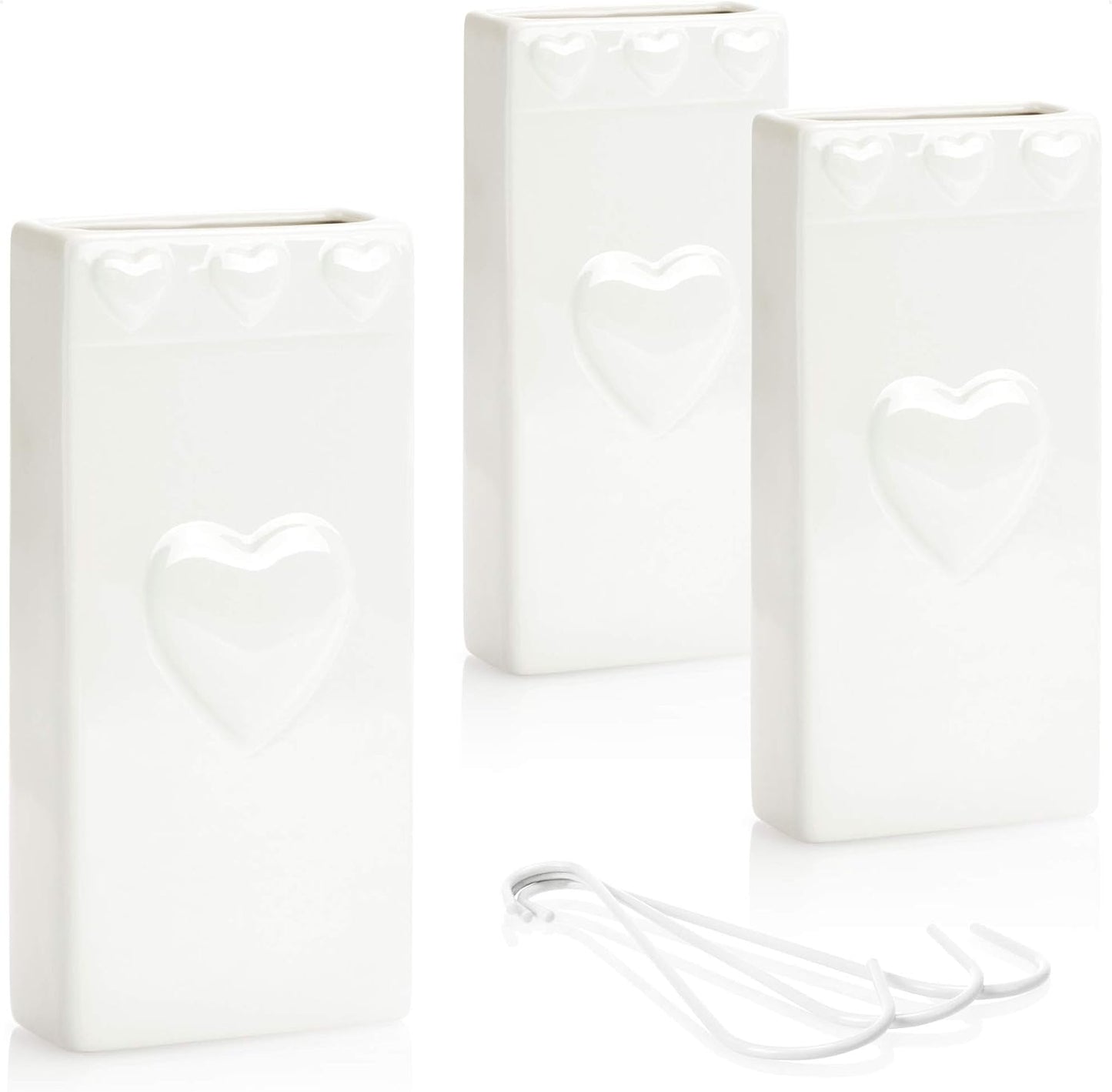 3er Set Heizungs-Luftbefeuchter, Weiss - Herz