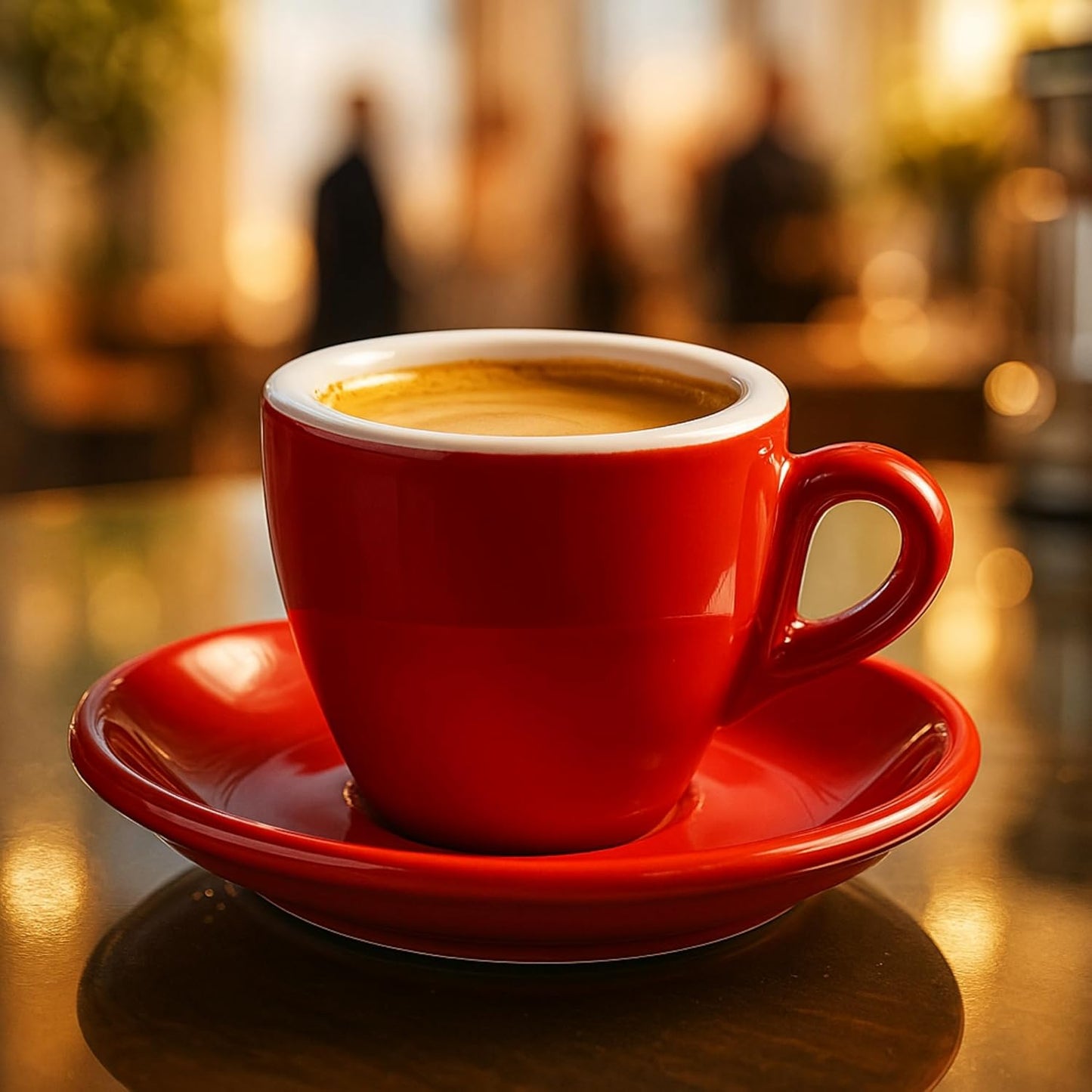 4-teiliges Espressotassen-Set, 2 Tasssen Rot
