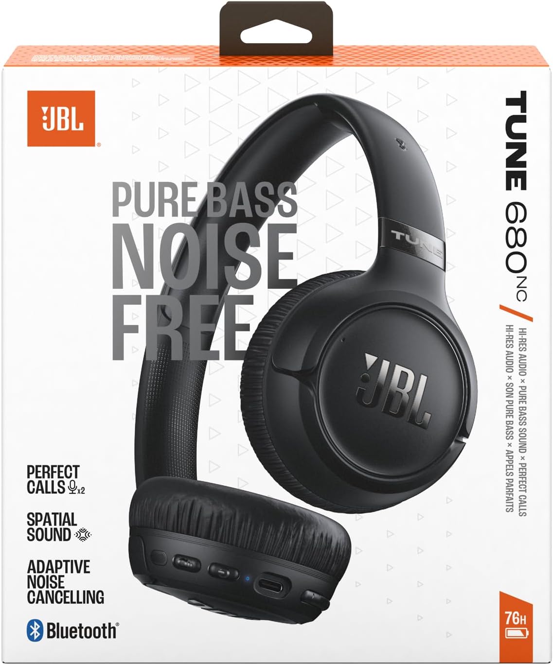 Tune 680 NC On-Ear-Kopfhörer mit Noise-Cancelling, Schwarz