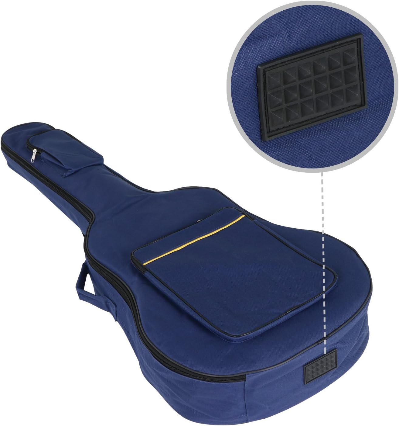 Wasserdichte Gitarrentasche mit Schultergurten, Blau