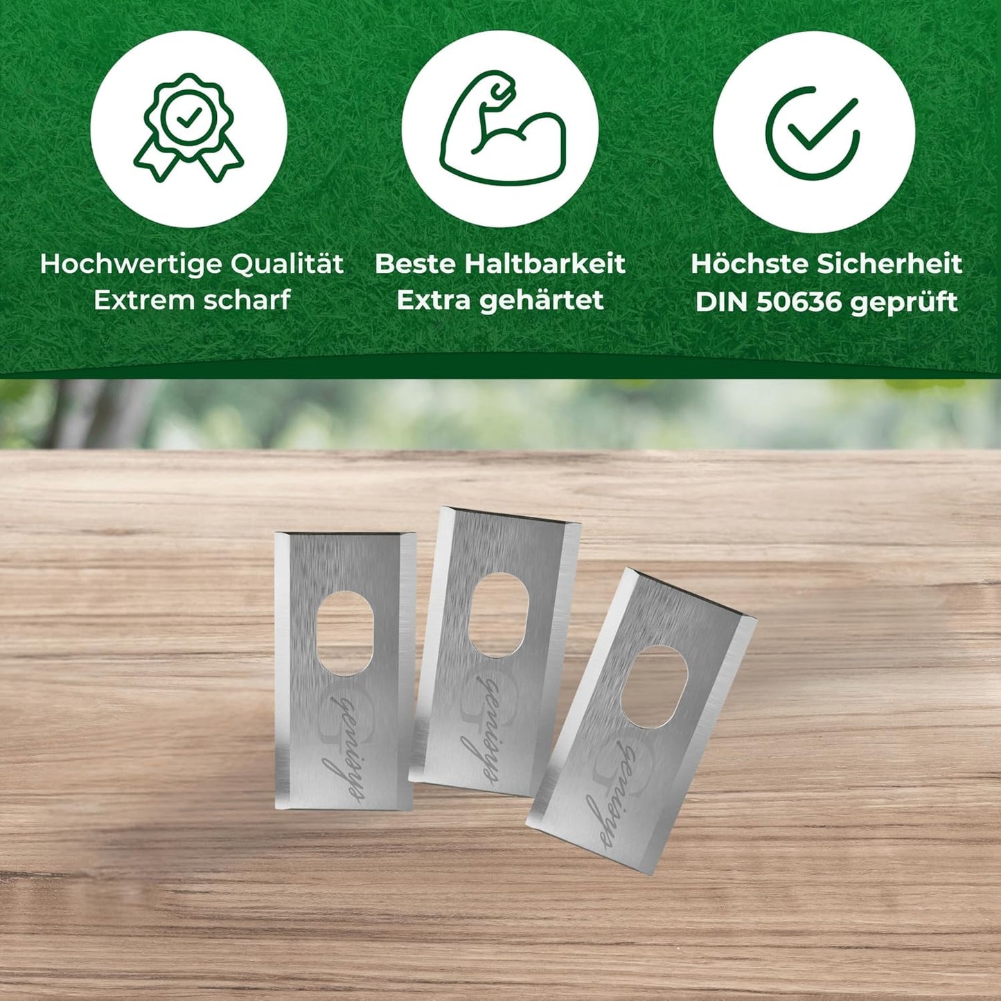 12-teiliges Ersatzmesser-Set für Mähroboter, 12 + 12 Muttern