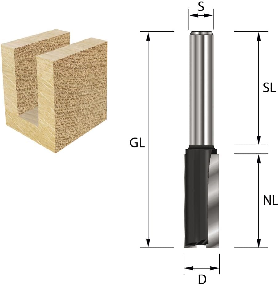Nutfräser HM-bestückt, D=6 / NL=19 / GL=55 / Z=2