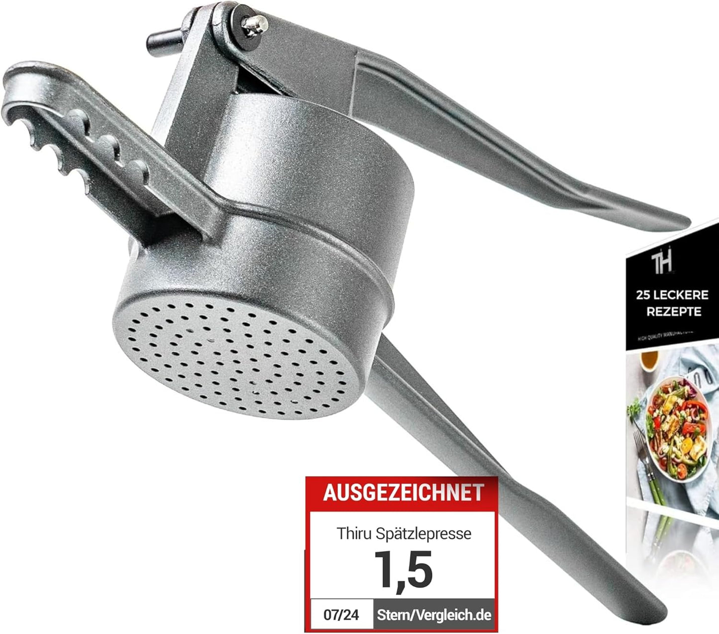 Spätzlepresse, Knöpfle - Rundloch Anthrazit