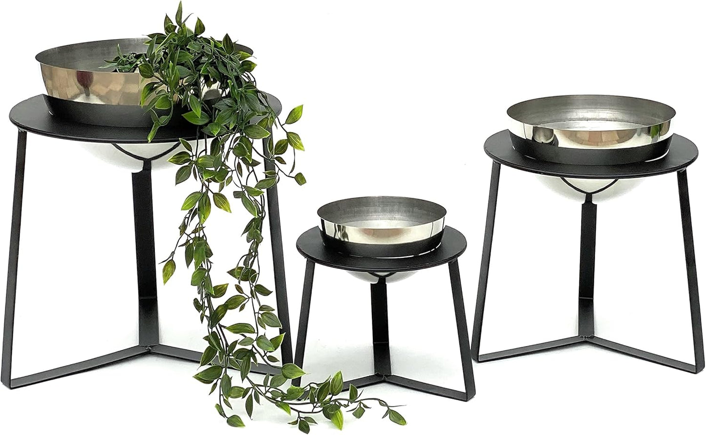 3er-Set Blumenhocker mit Topf