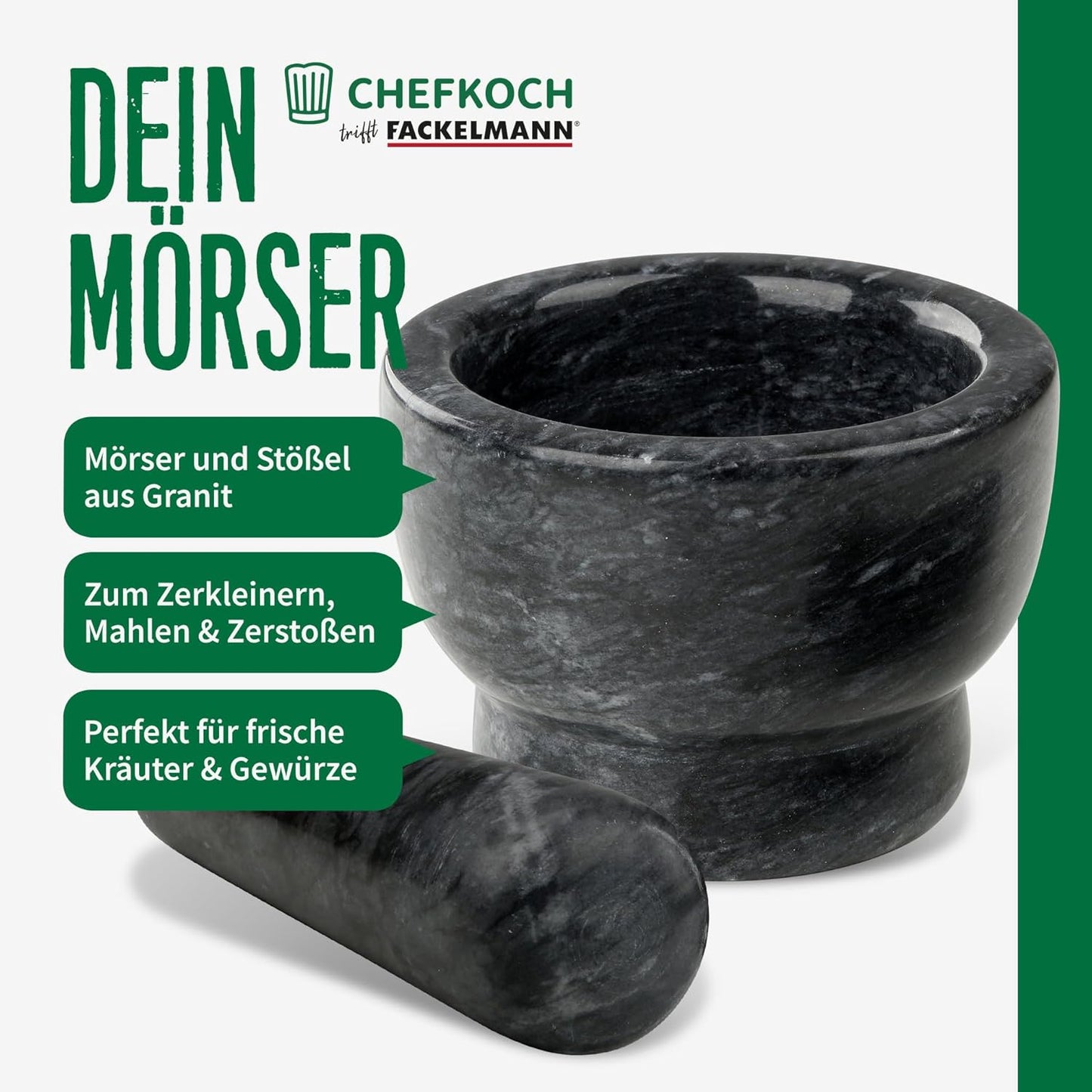 Chefkoch Mörser mit Stössel