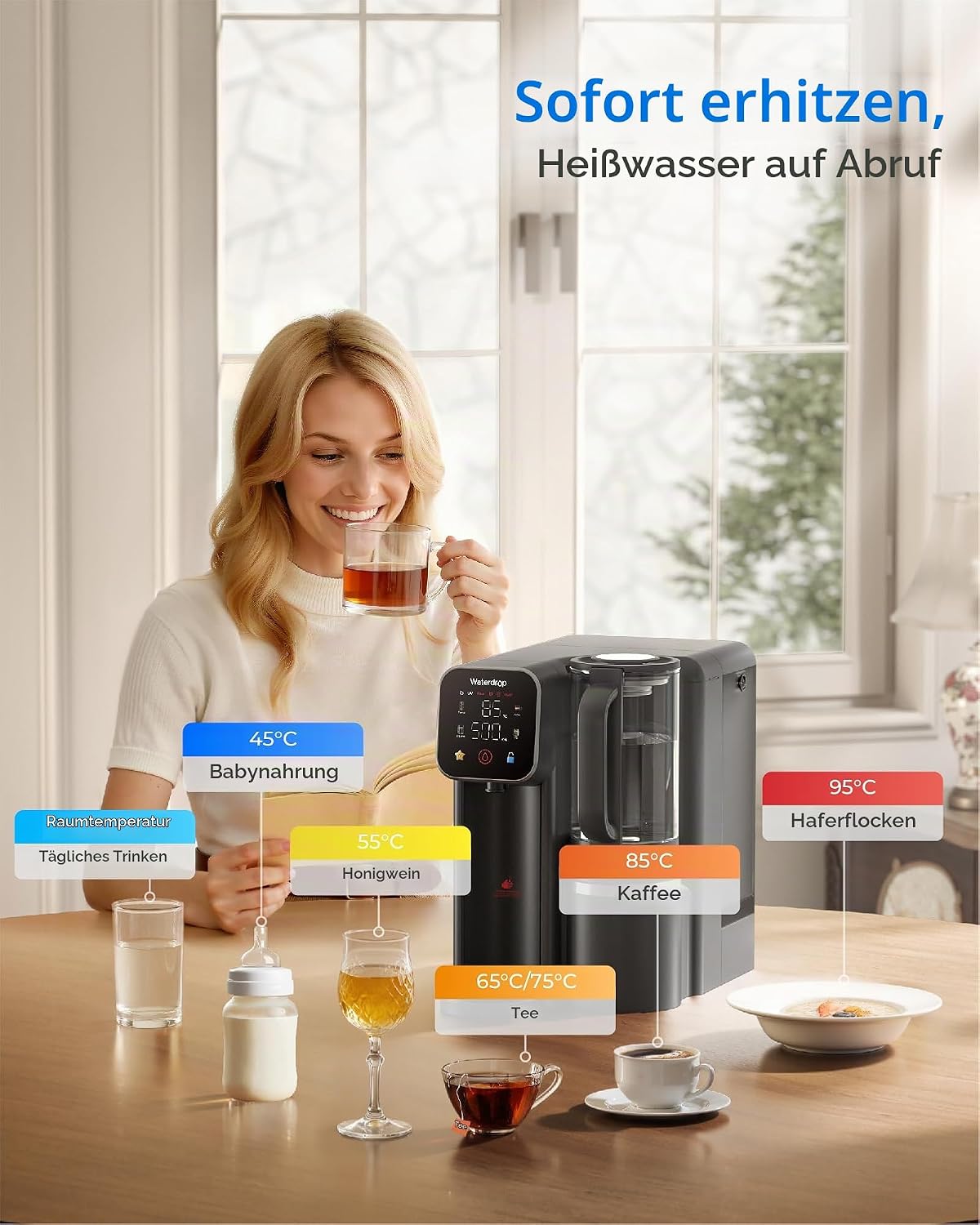 M6HG Sofort-Heisswasser Umkehrosmose-System, Grau