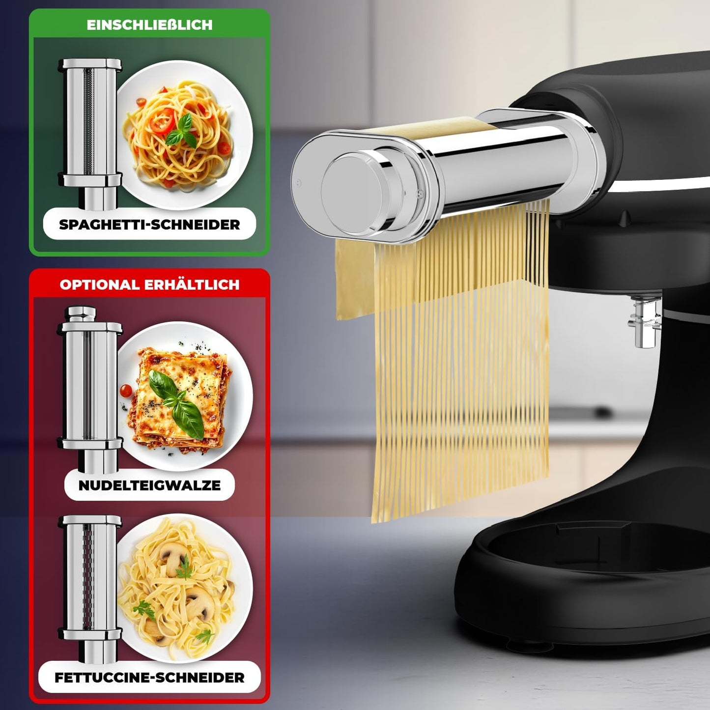 Elektrische Nudelmaschine für Spaghetti, Spaghettischneider