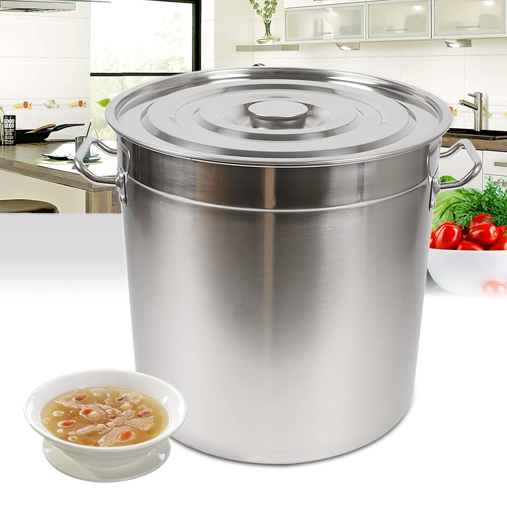 Edelstahl Suppentopf mit Deckel (50 Liter), 50L