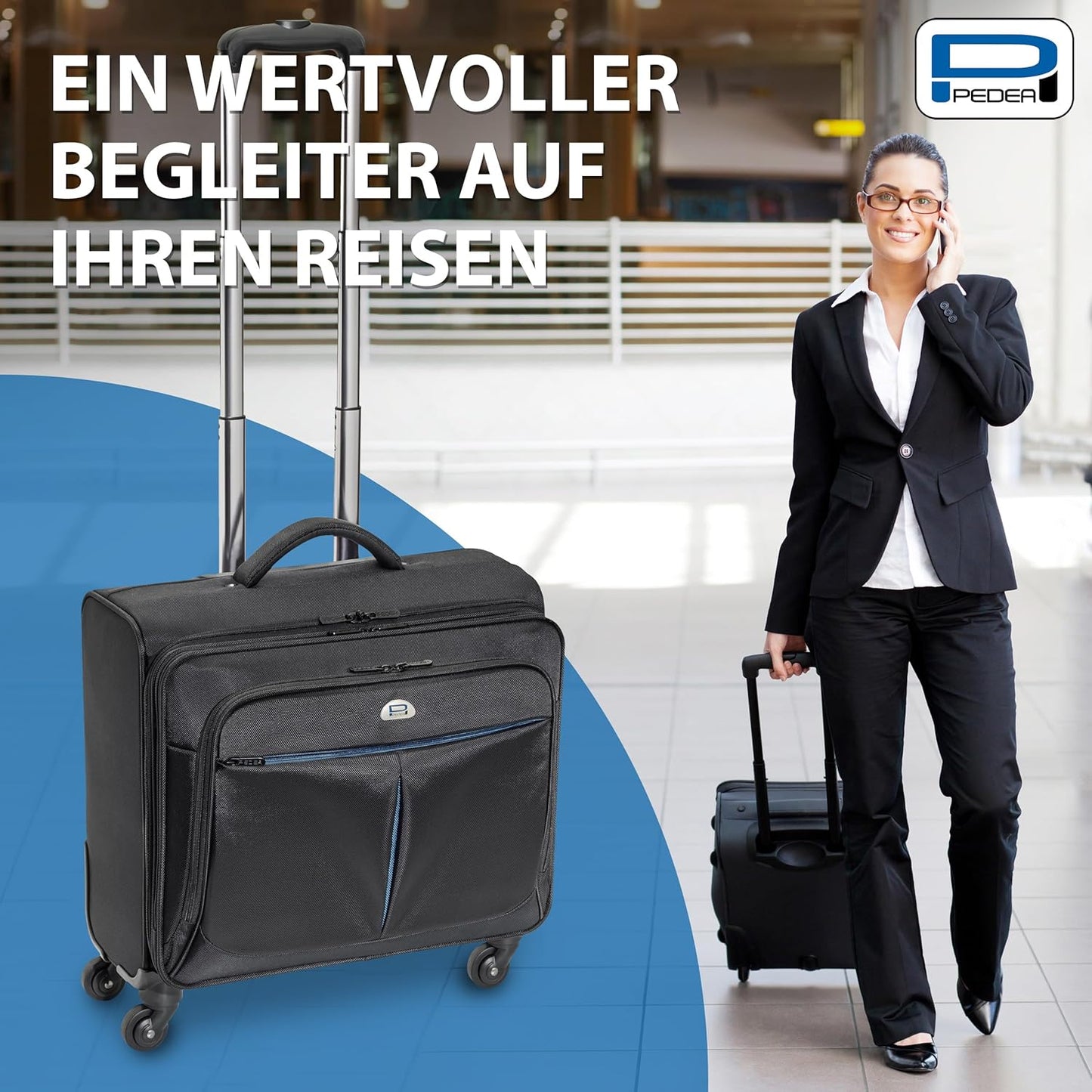 Laptop-Rollkoffer, Trolley Premium Plus