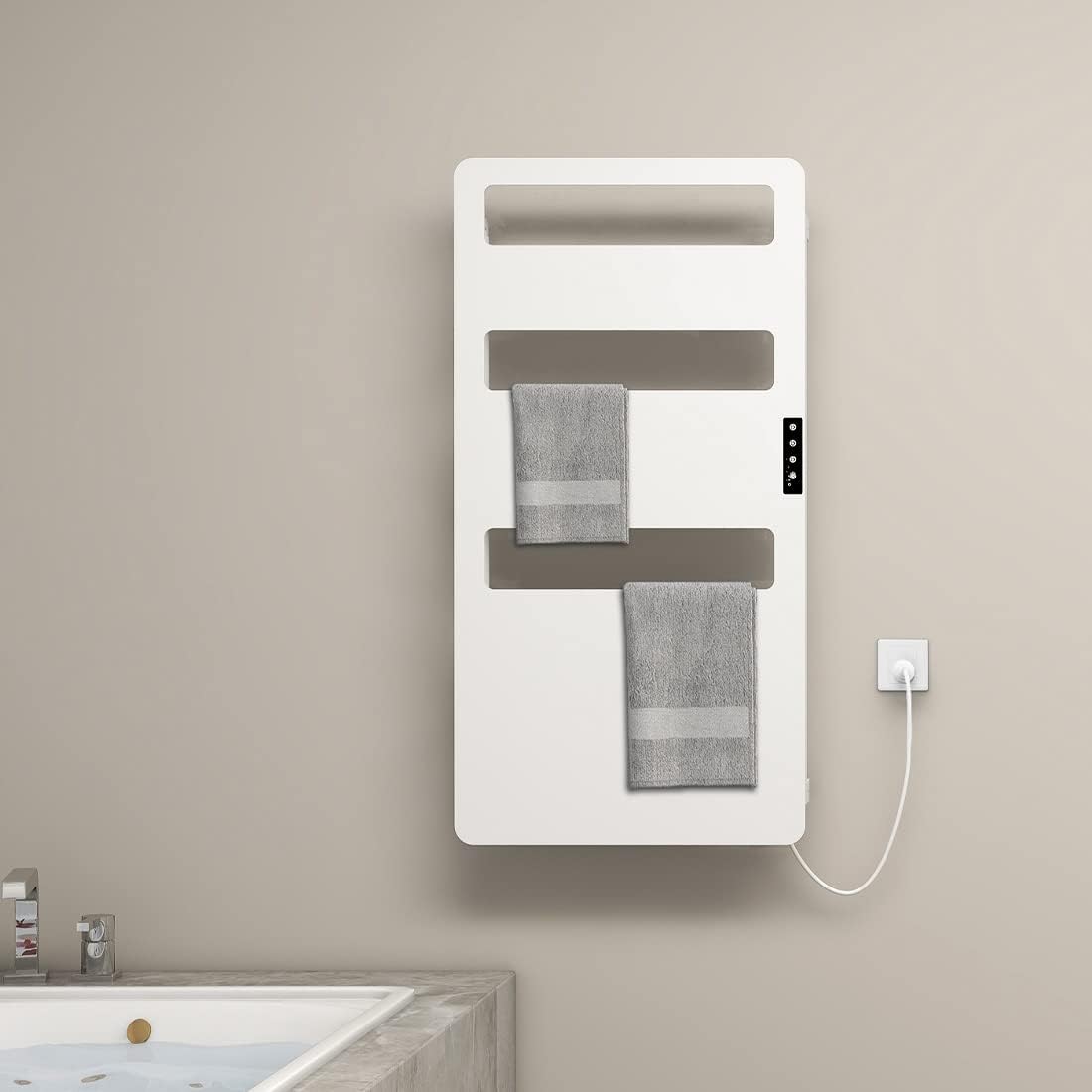 Elektrischer Badheizkörper mit Touch-Timer, Mit Timer