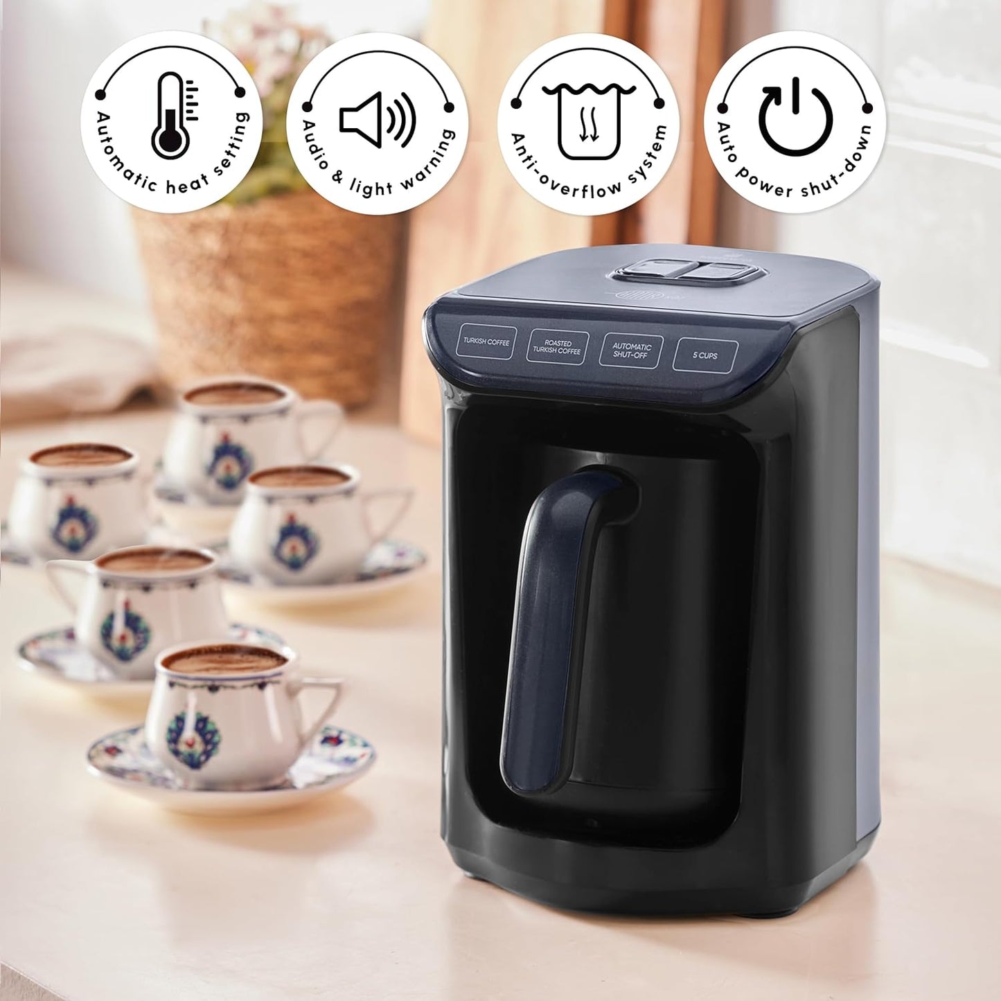 Hatır Roast Türkische Kaffeemaschine, Shiny Black