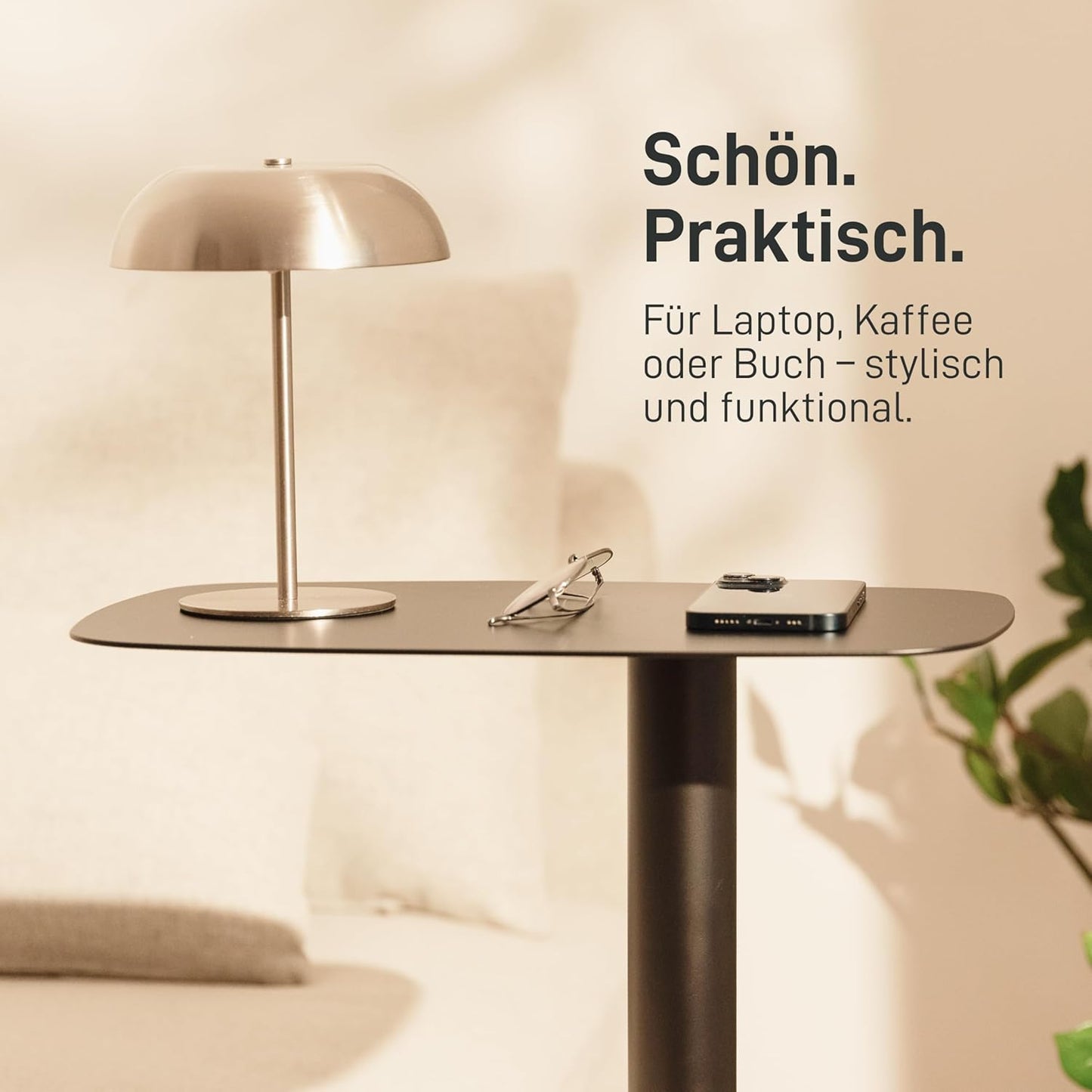 Beistelltisch Lucia, Schwarz H66 cm