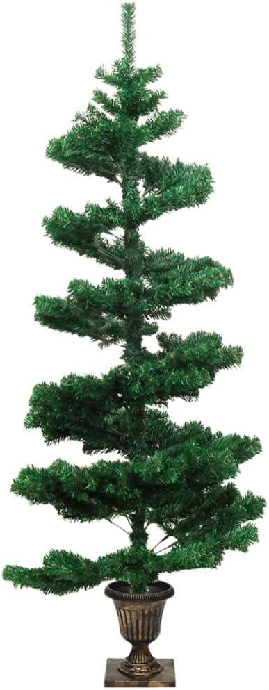 Spiral-Weihnachtsbaum mit LEDs, 120 x 65 cm Grün