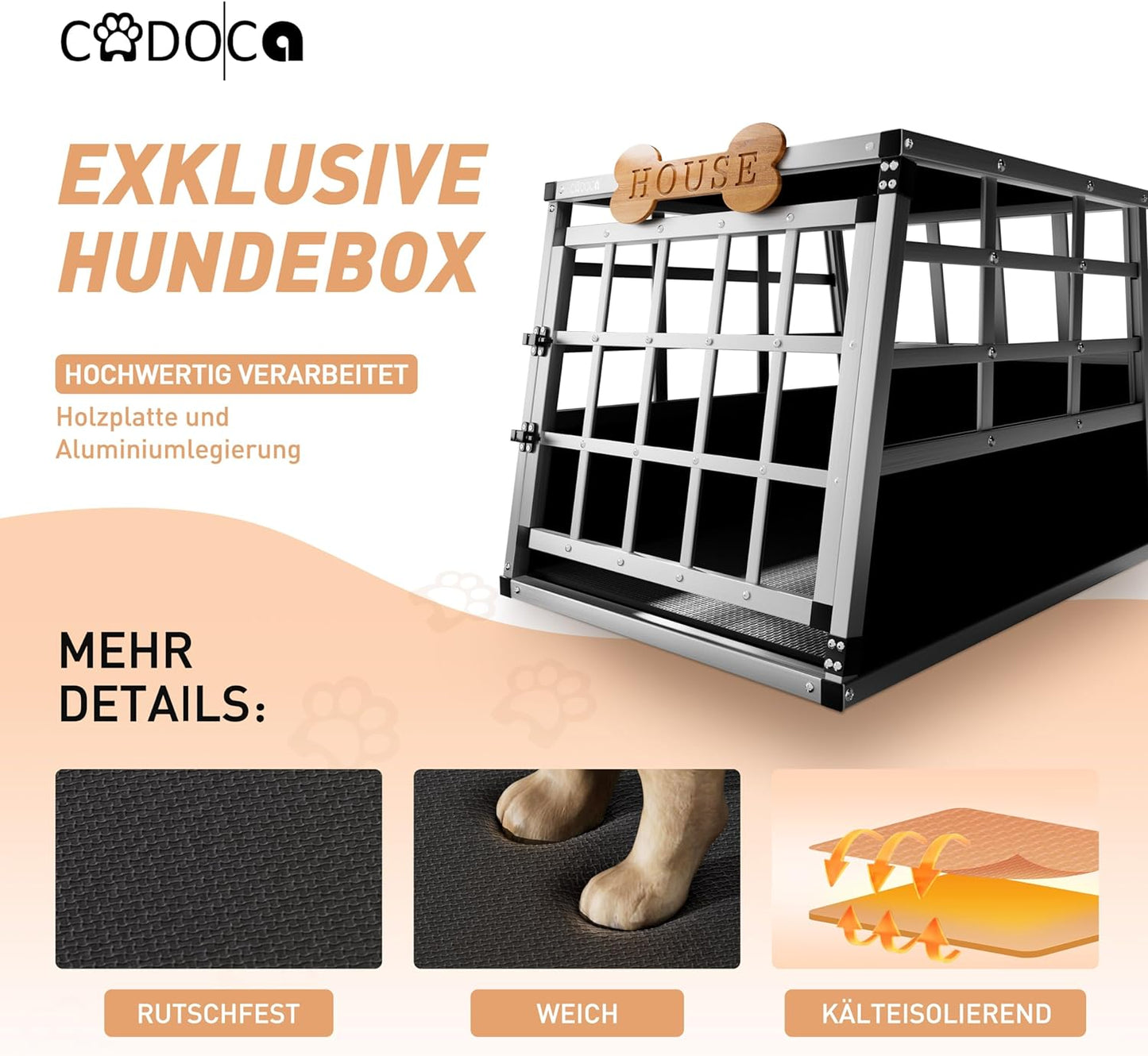 Hundetransportbox, L 70 x B 54 x H 51 cm