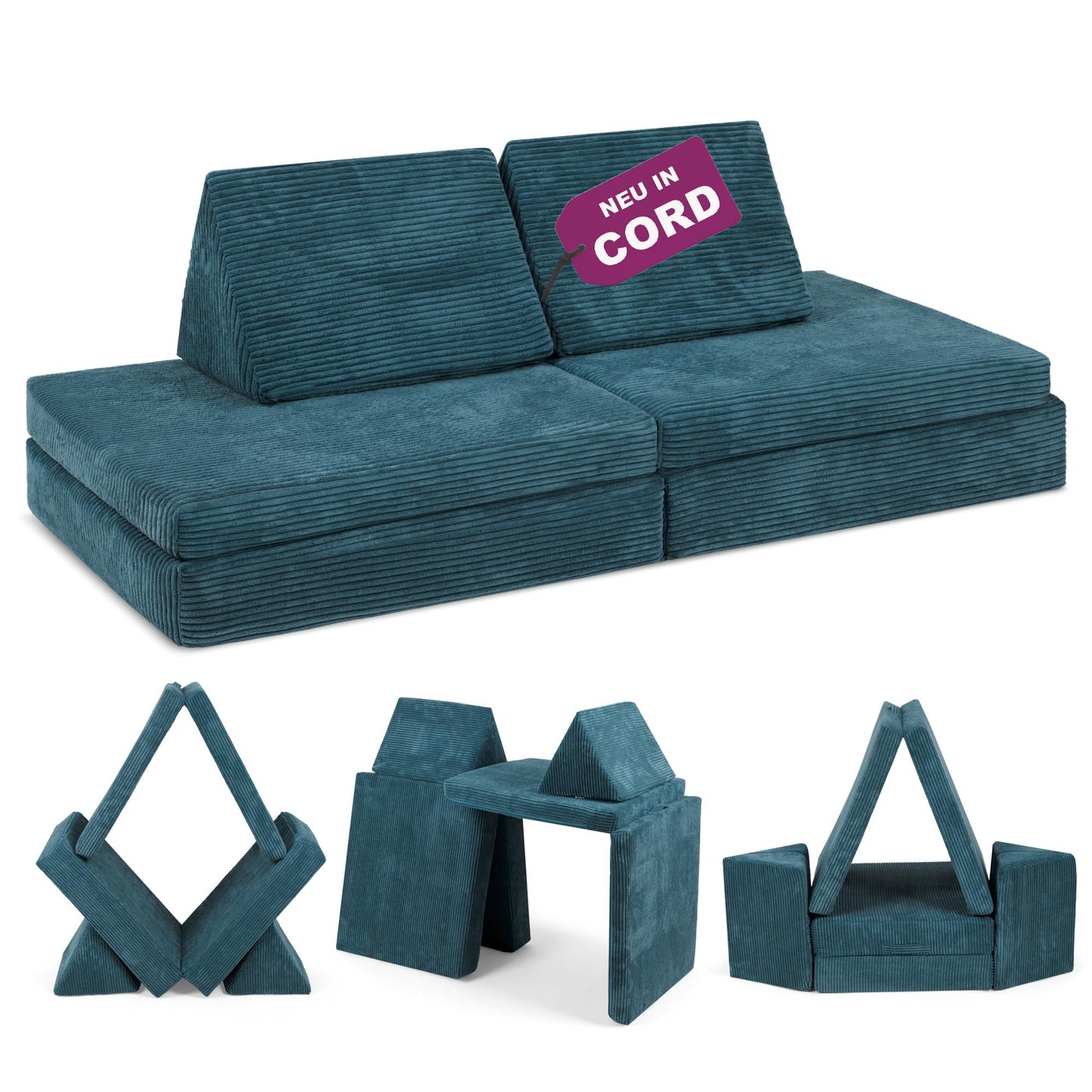Spielsofa für Kinder, Tannengrün
