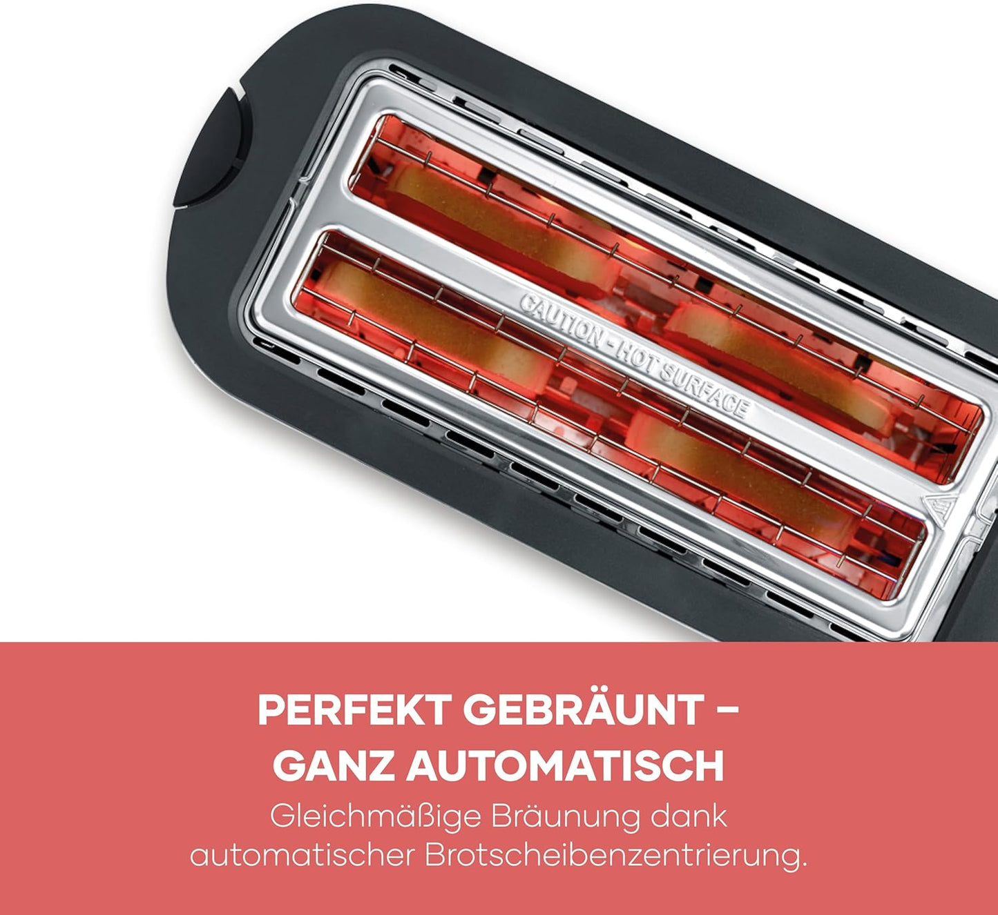 Langschlitztoaster AT 9341, Dark Inox