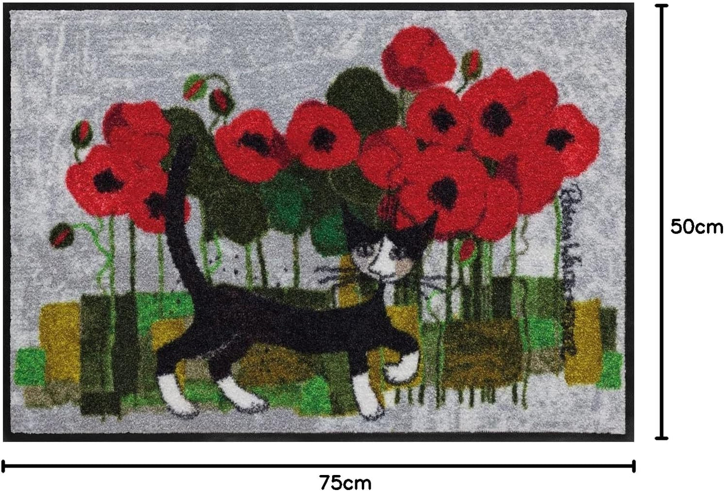 Fussmatte (50x75 cm), H 50 cm | B 75 cm | L 0,7 cm