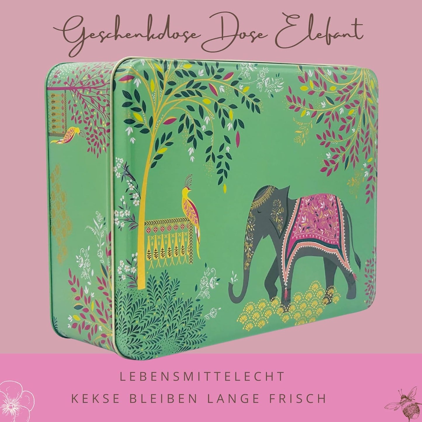 Keksdose mit Motiv Elefant, Elefant