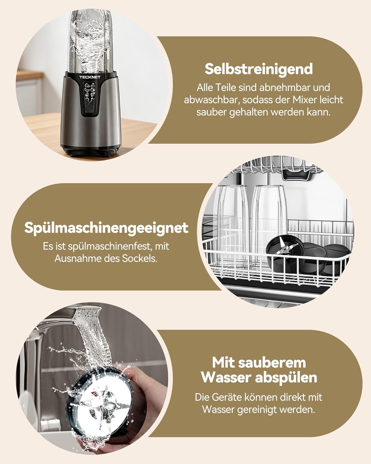 Standmixer, Grau 1000W