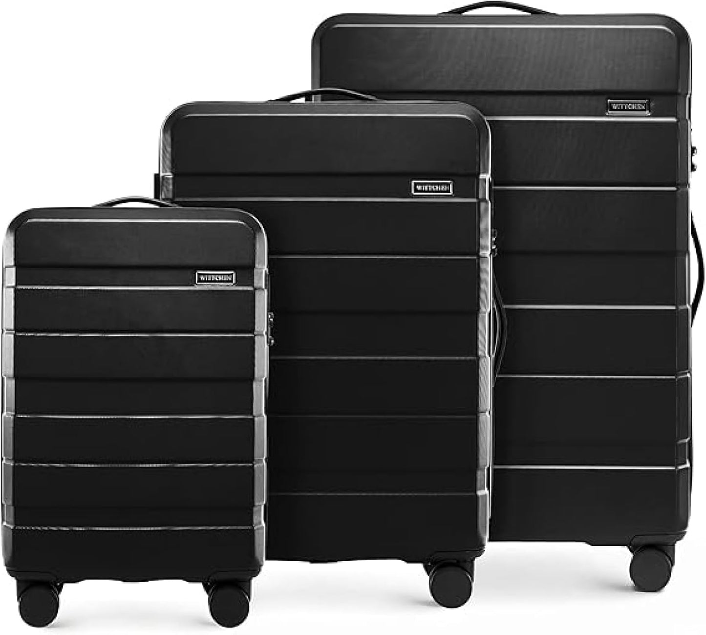 Comodo Line Hartschalenkoffer-Set 3-teilig, Koffer-Set 3tlg. Schwarz