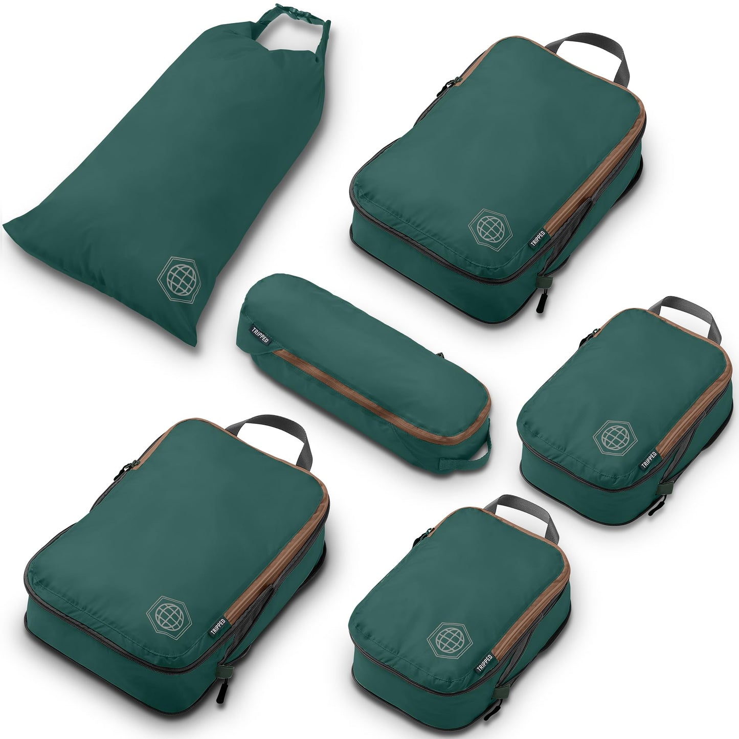 Kompressions-Packwürfel-Set, Grün 6Piece