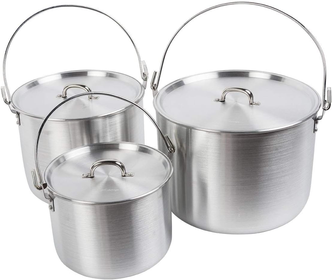 3er-Set Campingkochtopf, 4,8,12 Liter
