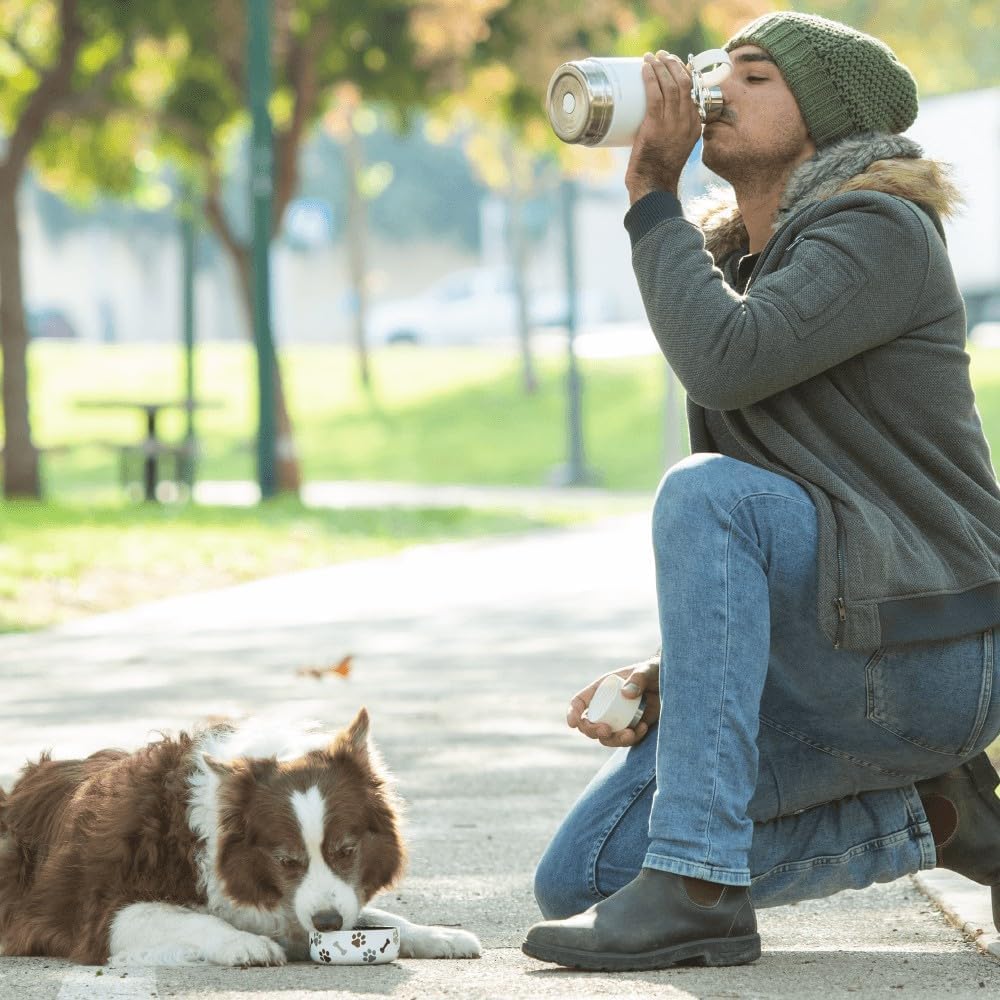 Hundetrinkflasche für unterwegs, White 34 oz