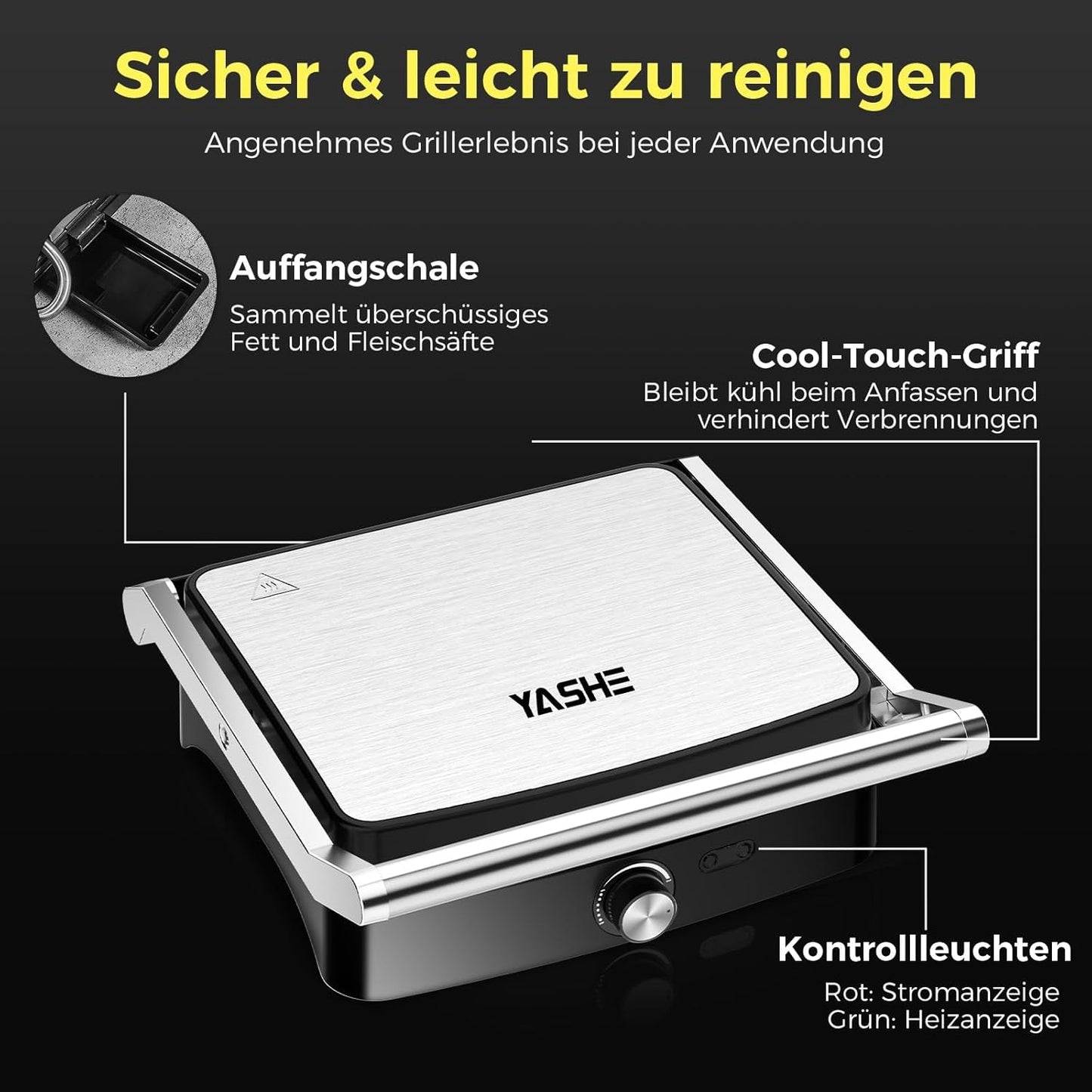 Kontaktgrill mit Temperaturregler, ABC19A