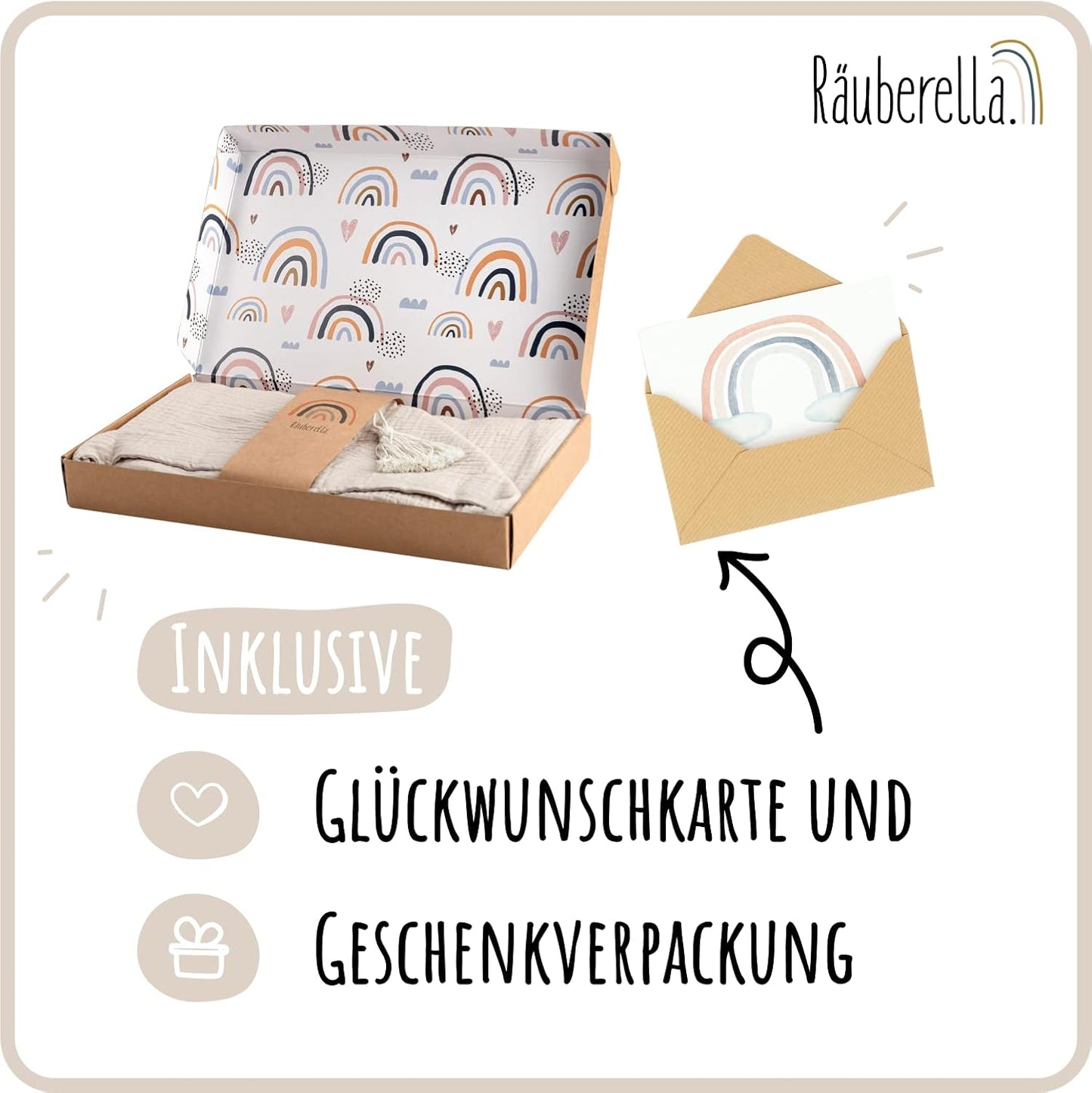 Baby-Kapuzenhandtuch, Beige